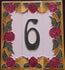 Brown Hand Painted House Number