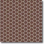 Vitrified mosaic tiles brown hexagon 25 x 25 mm